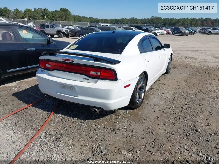 2C3CDXCT1CH151417 2012 Dodge Charger R/T