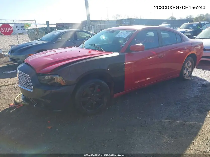 2C3CDXBG7CH156240 2012 Dodge Charger Se