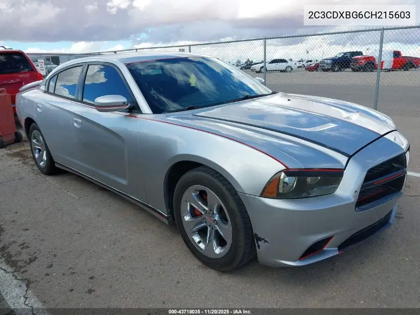2C3CDXBG6CH215603 2012 Dodge Charger Se