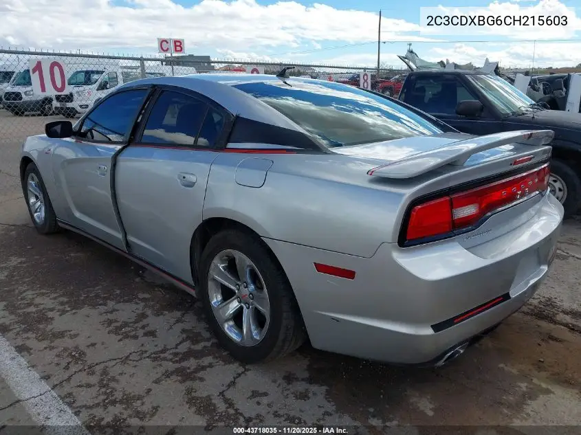 2C3CDXBG6CH215603 2012 Dodge Charger Se