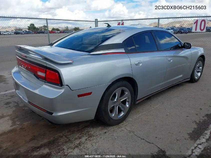 2C3CDXBG6CH215603 2012 Dodge Charger Se
