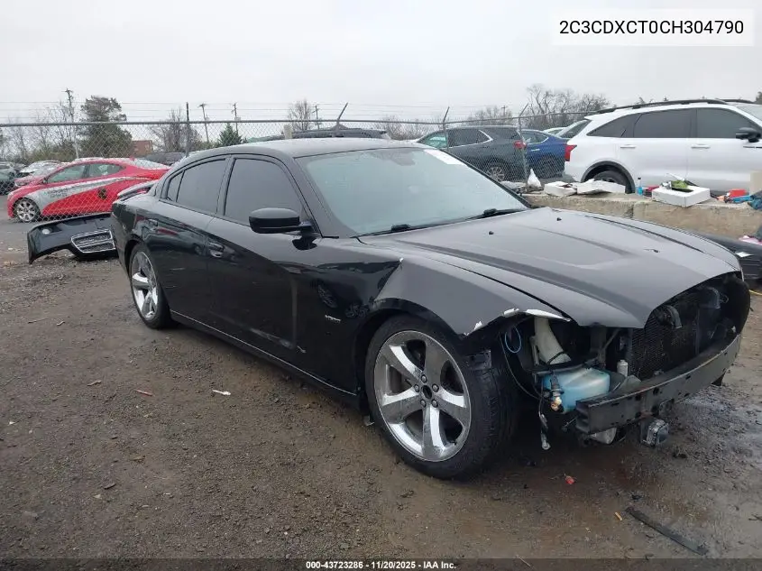 2C3CDXCT0CH304790 2012 Dodge Charger R/T
