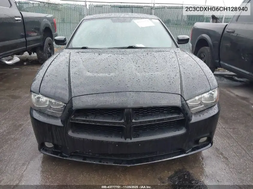 2C3CDXHG6CH128940 2012 Dodge Charger Sxt