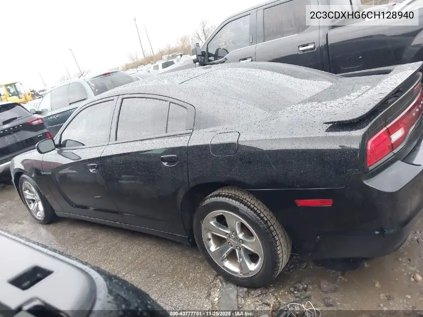 2C3CDXHG6CH128940 2012 Dodge Charger Sxt