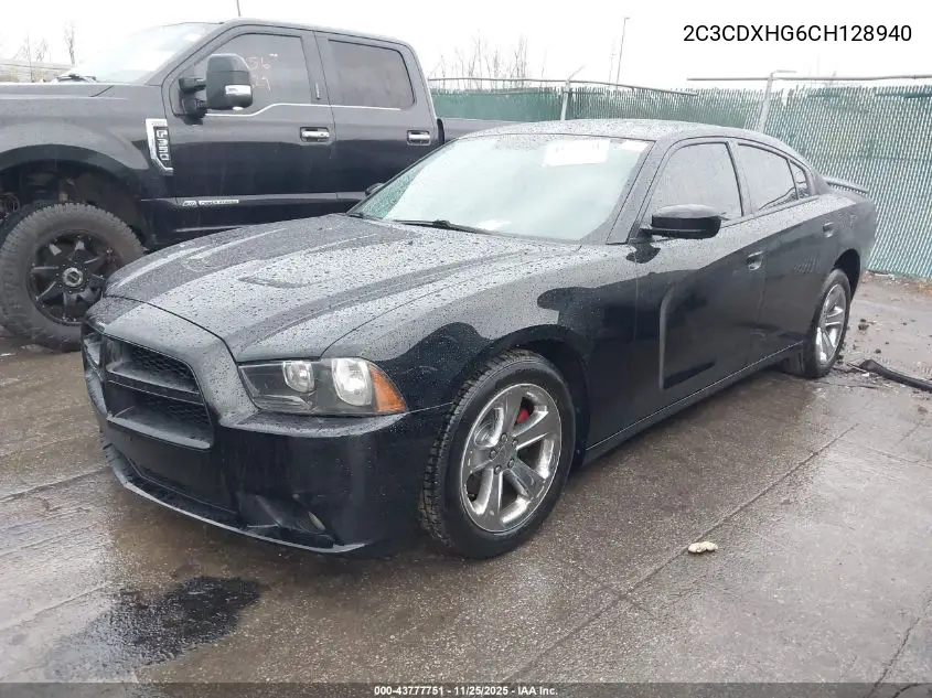 2C3CDXHG6CH128940 2012 Dodge Charger Sxt