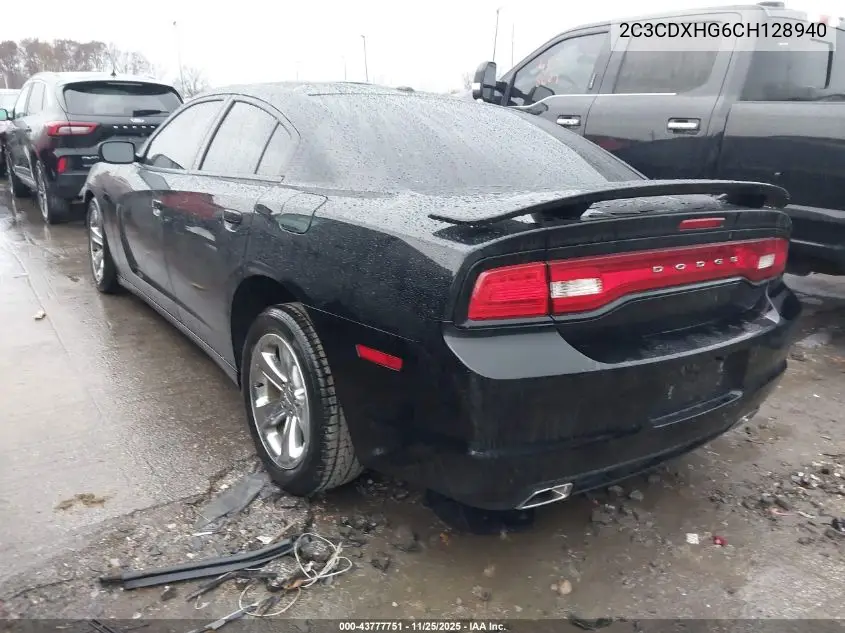 2C3CDXHG6CH128940 2012 Dodge Charger Sxt