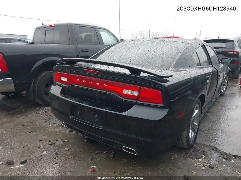 2C3CDXHG6CH128940 2012 Dodge Charger Sxt