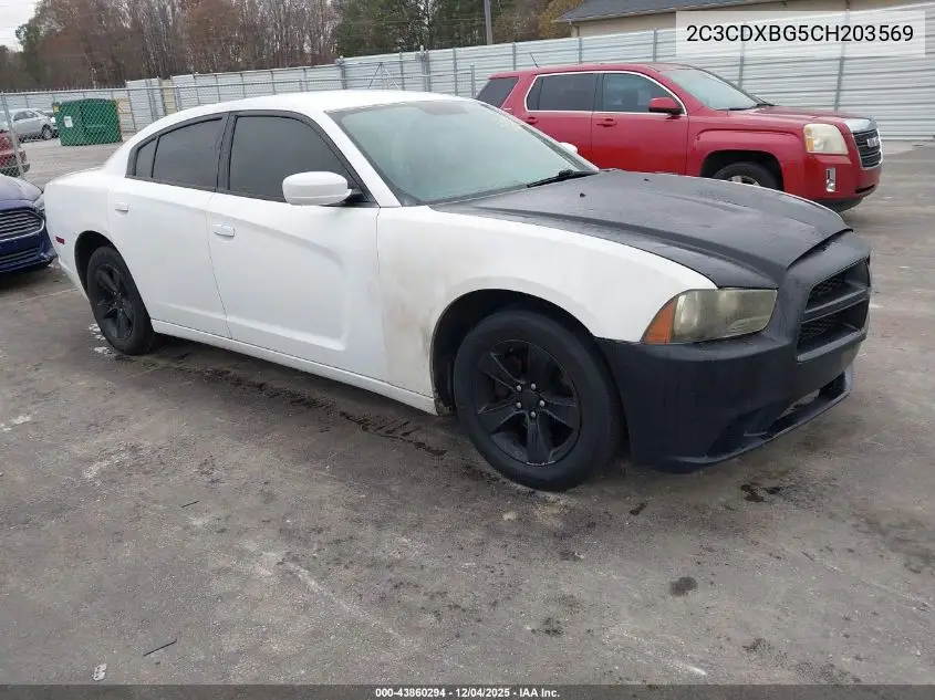 2C3CDXBG5CH203569 2012 Dodge Charger Se