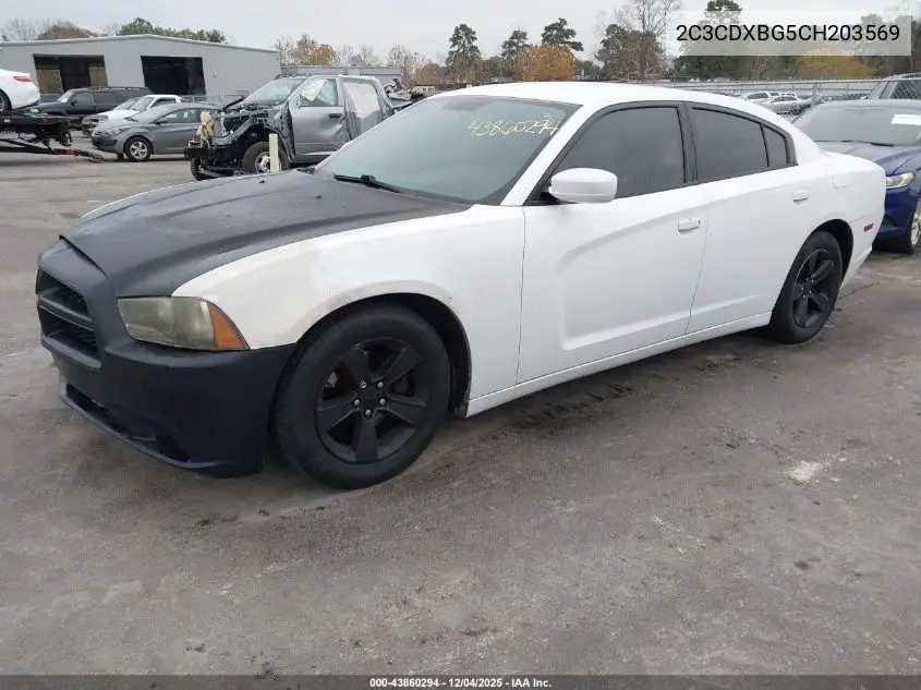 2C3CDXBG5CH203569 2012 Dodge Charger Se