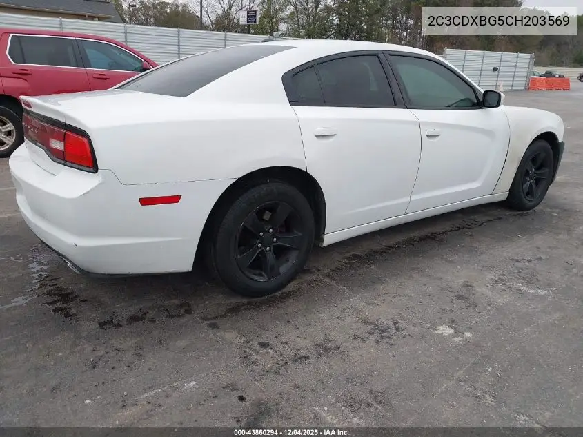 2C3CDXBG5CH203569 2012 Dodge Charger Se