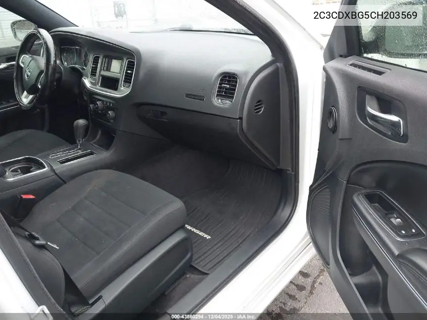 2C3CDXBG5CH203569 2012 Dodge Charger Se