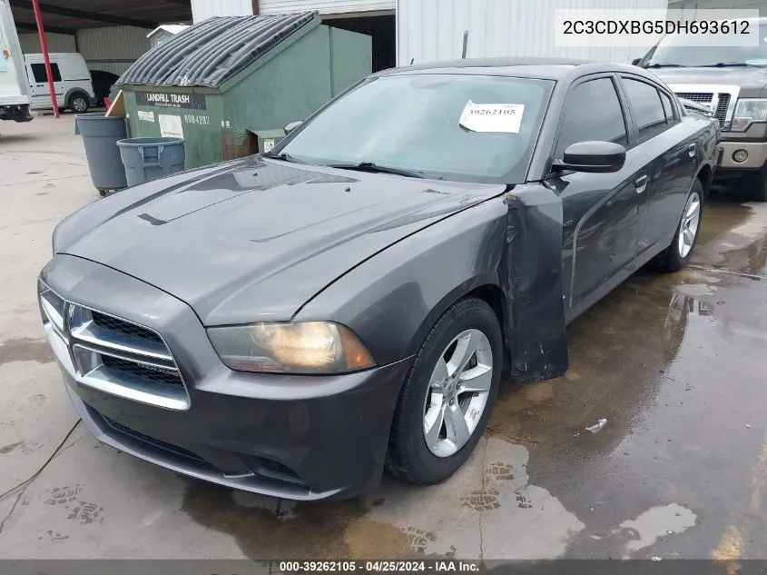 2013 Dodge Charger Se VIN: 2C3CDXBG5DH693612 Lot: 39262105