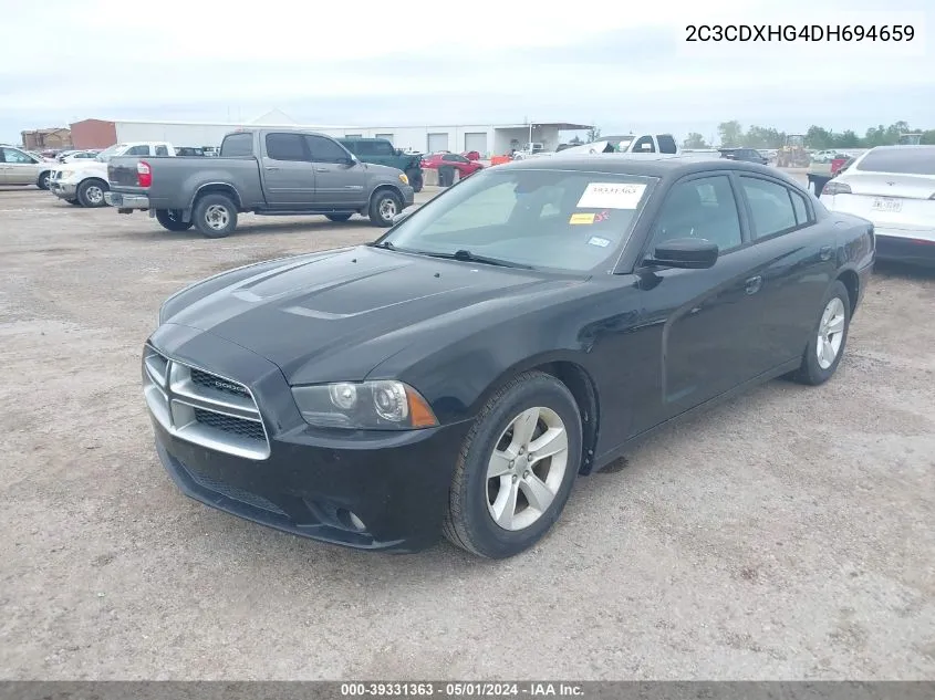 2013 Dodge Charger Sxt Plus VIN: 2C3CDXHG4DH694659 Lot: 39331363