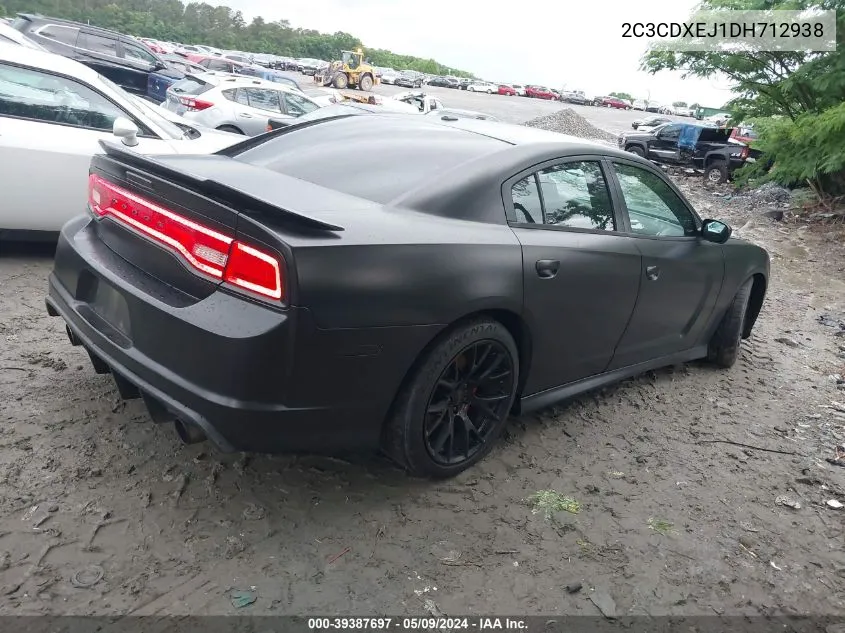 2013 Dodge Charger Srt8 VIN: 2C3CDXEJ1DH712938 Lot: 39387697