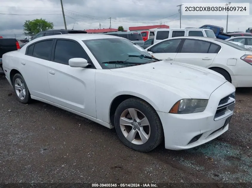 2013 Dodge Charger Se VIN: 2C3CDXBG3DH609724 Lot: 39400345