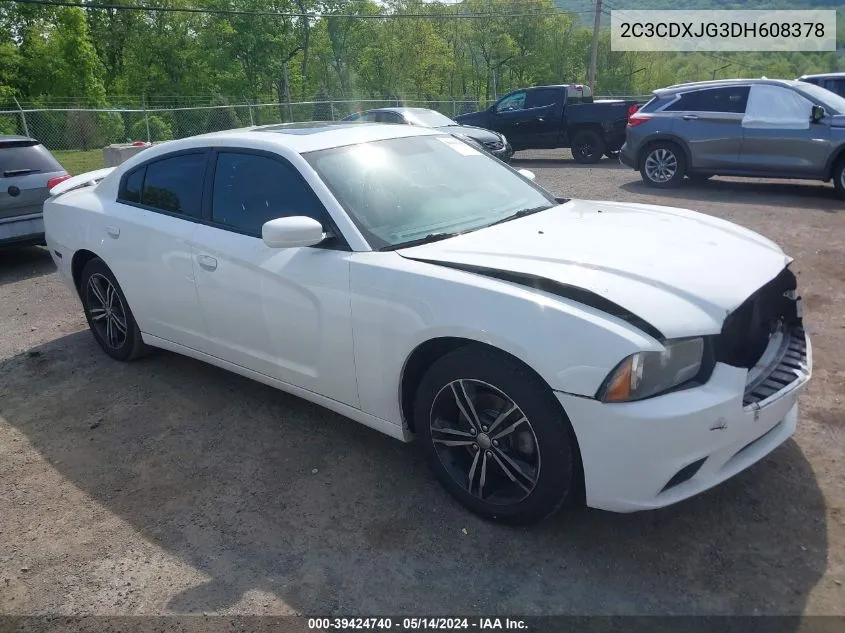 2C3CDXJG3DH608378 2013 Dodge Charger Sxt Plus