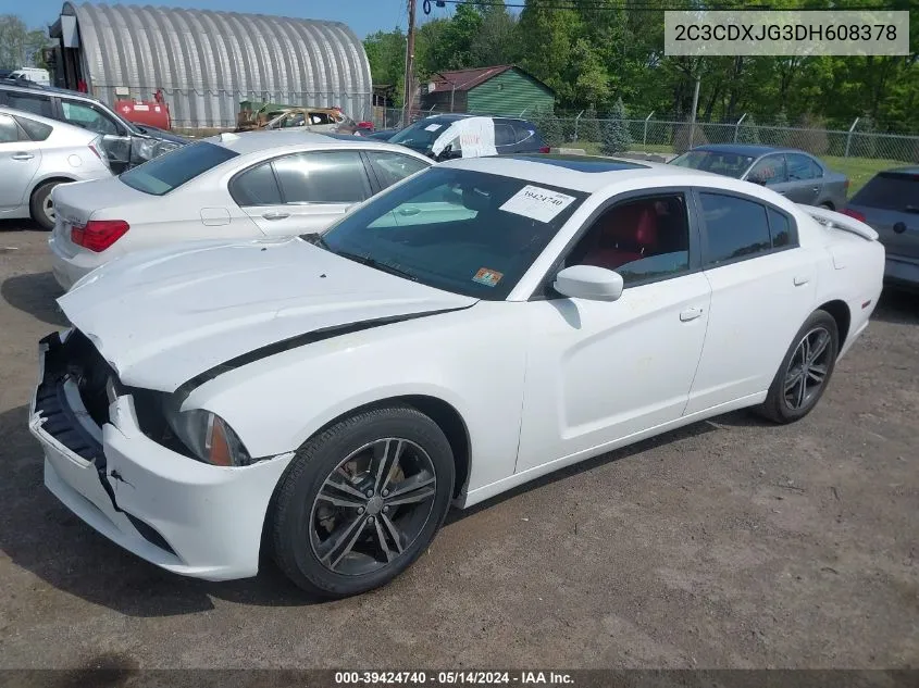 2C3CDXJG3DH608378 2013 Dodge Charger Sxt Plus