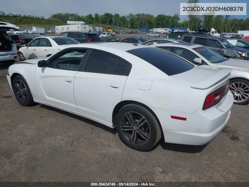 2013 Dodge Charger Sxt Plus VIN: 2C3CDXJG3DH608378 Lot: 39424740