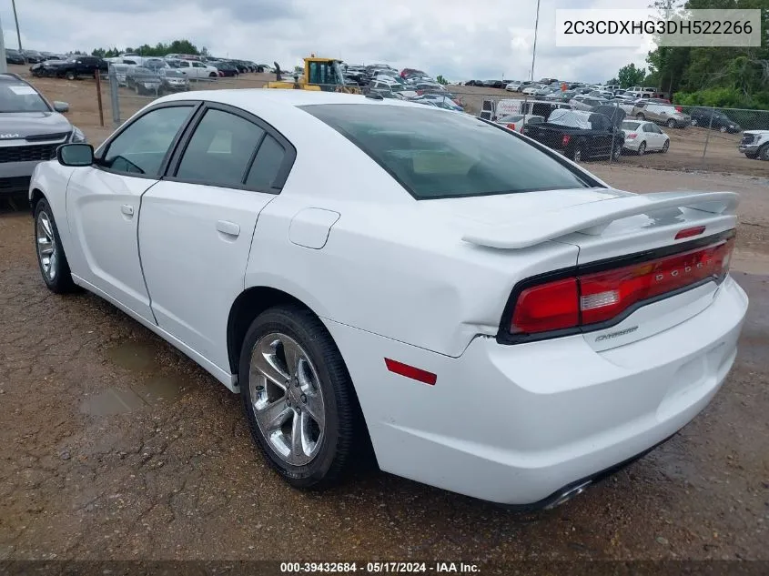 2013 Dodge Charger Sxt Plus VIN: 2C3CDXHG3DH522266 Lot: 39432684