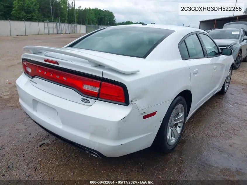 2013 Dodge Charger Sxt Plus VIN: 2C3CDXHG3DH522266 Lot: 39432684