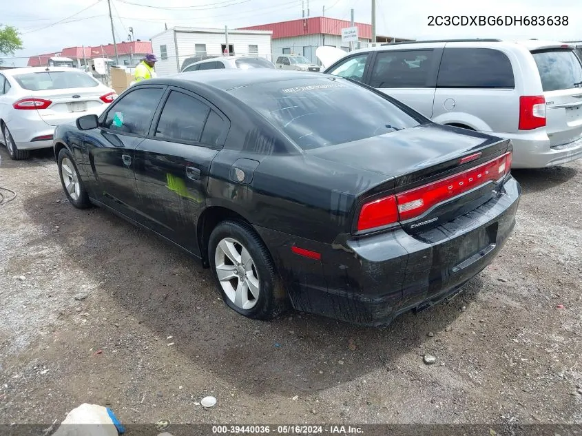 2013 Dodge Charger Se VIN: 2C3CDXBG6DH683638 Lot: 39440036