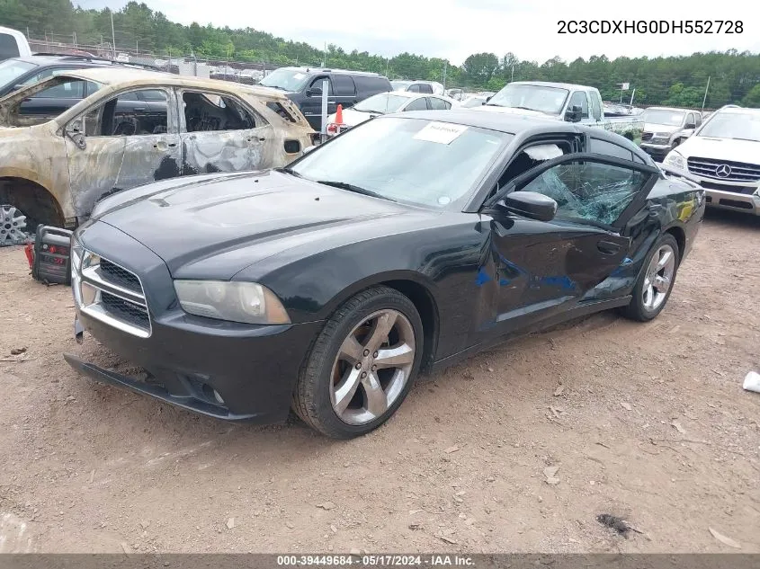 2013 Dodge Charger Sxt VIN: 2C3CDXHG0DH552728 Lot: 39449684