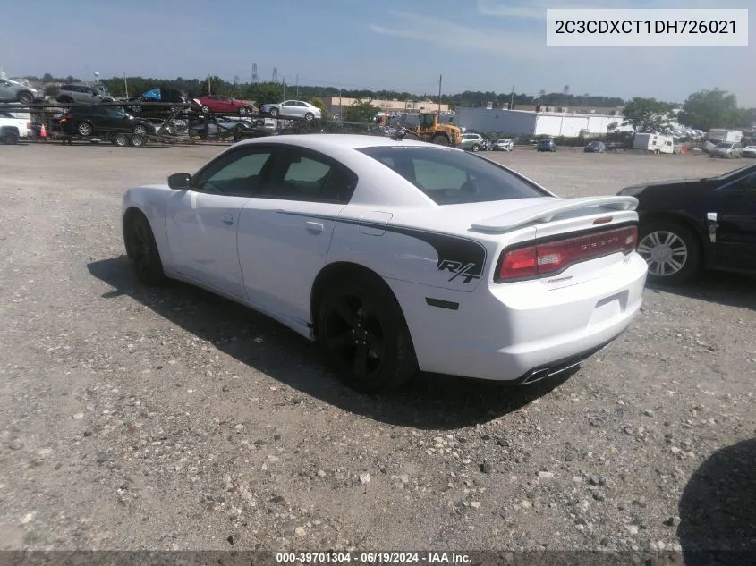 2C3CDXCT1DH726021 2013 Dodge Charger R/T Plus