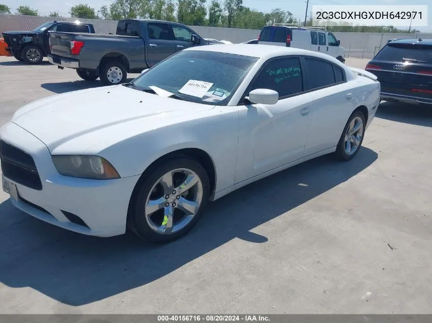 2C3CDXHGXDH642971 2013 Dodge Charger Sxt