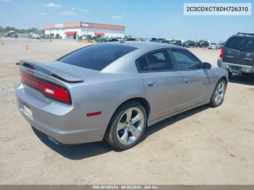 2013 Dodge Charger R/T VIN: 2C3CDXCT8DH726310 Lot: 40188834