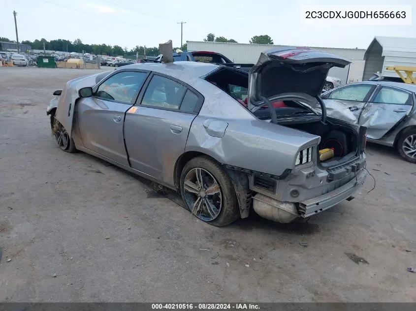 2013 Dodge Charger Sxt VIN: 2C3CDXJG0DH656663 Lot: 40210516