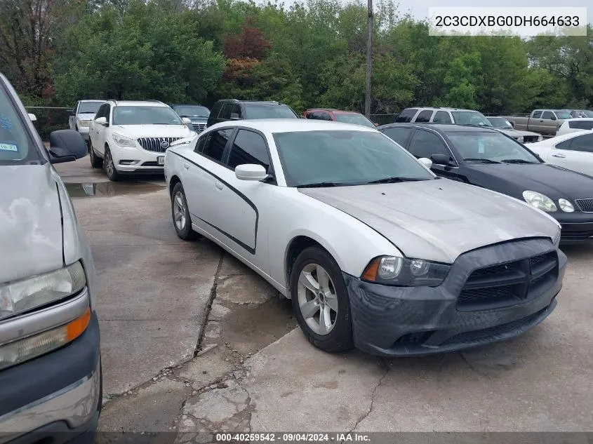 2013 Dodge Charger Se VIN: 2C3CDXBG0DH664633 Lot: 40259542