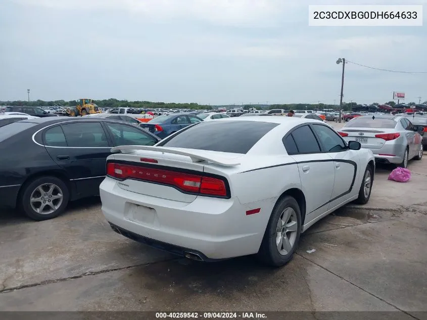 2013 Dodge Charger Se VIN: 2C3CDXBG0DH664633 Lot: 40259542