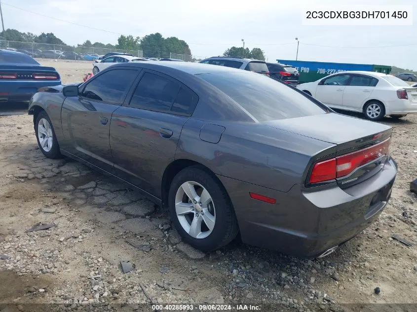 2C3CDXBG3DH701450 2013 Dodge Charger Se