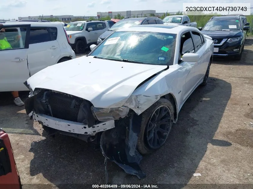 2013 Dodge Charger R/T Max VIN: 2C3CDXCT4DH730743 Lot: 40286409