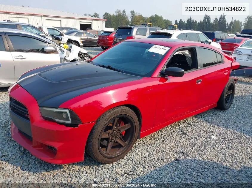 2013 Dodge Charger Srt8 VIN: 2C3CDXEJ1DH534822 Lot: 40291366