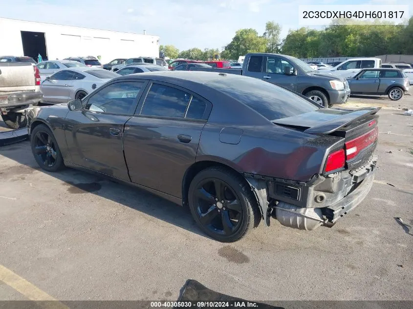 2013 Dodge Charger Sxt VIN: 2C3CDXHG4DH601817 Lot: 40305030