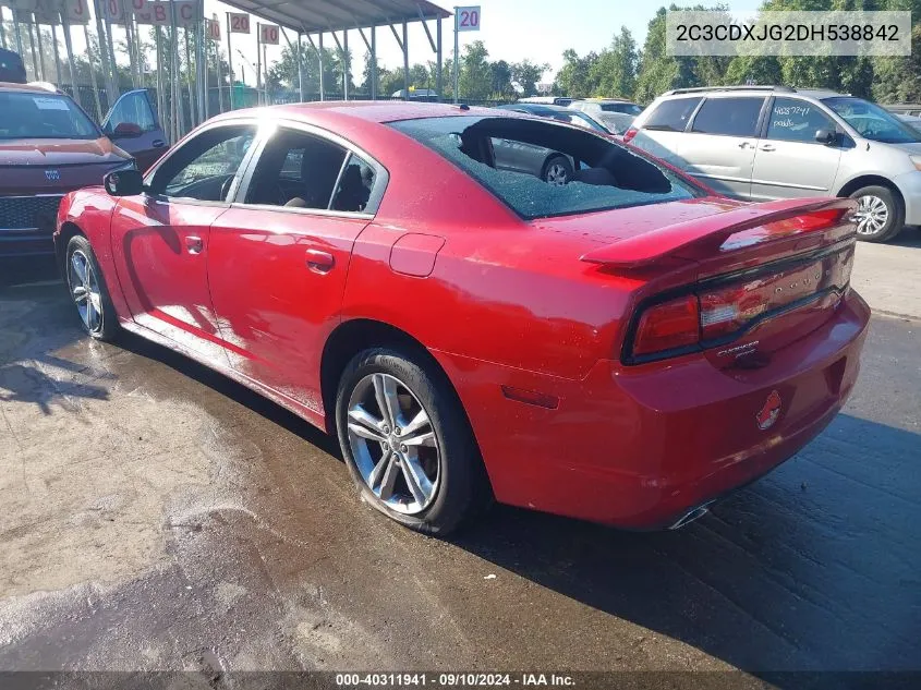 2013 Dodge Charger Sxt VIN: 2C3CDXJG2DH538842 Lot: 40311941