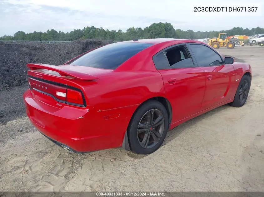 2013 Dodge Charger R/T VIN: 2C3CDXDT1DH671357 Lot: 40331333