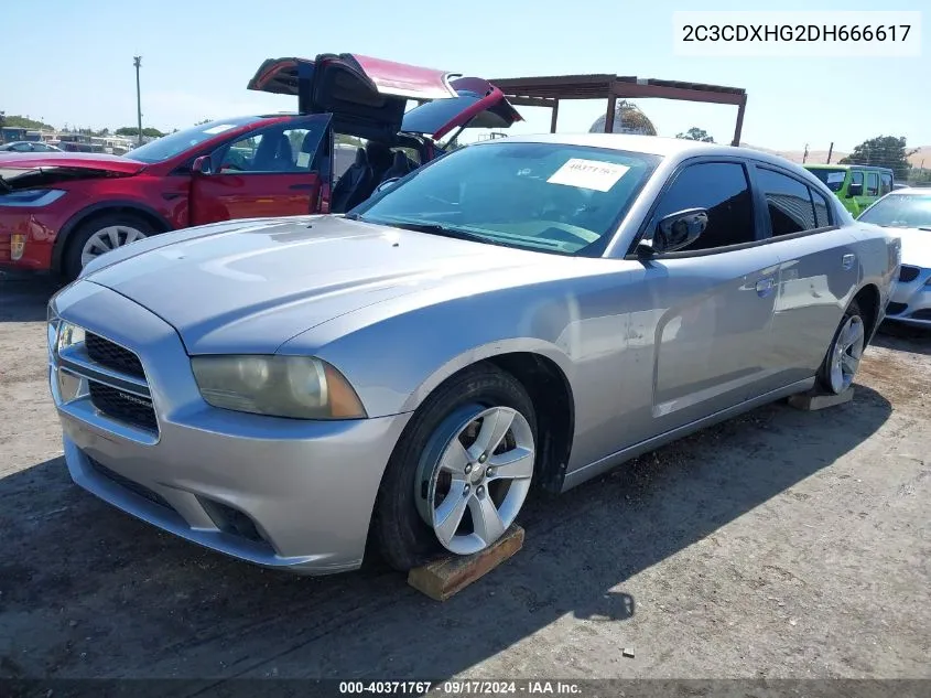 2013 Dodge Charger Sxt VIN: 2C3CDXHG2DH666617 Lot: 40371767