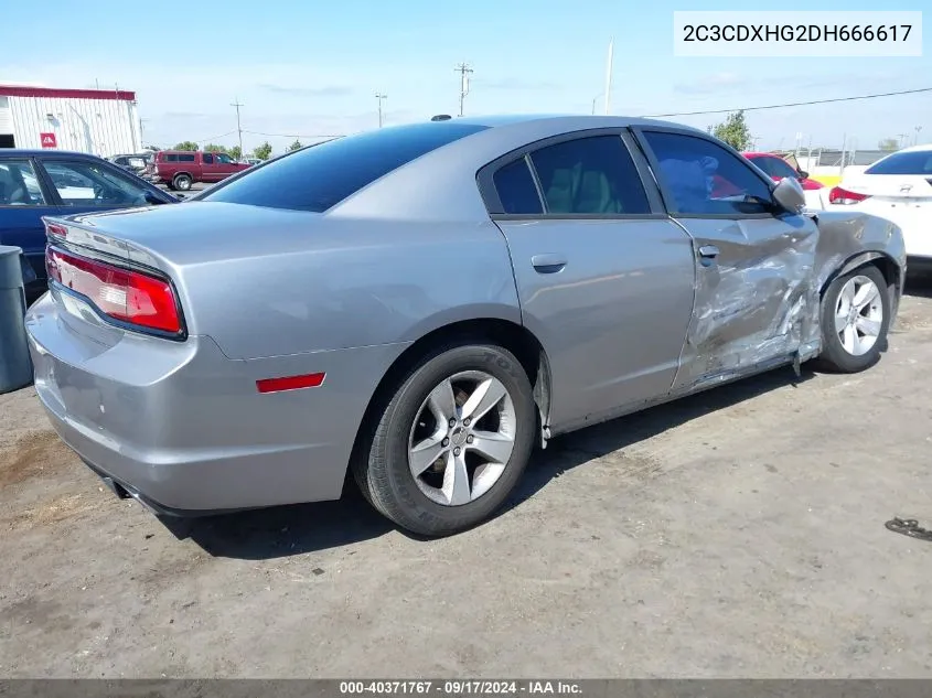 2013 Dodge Charger Sxt VIN: 2C3CDXHG2DH666617 Lot: 40371767