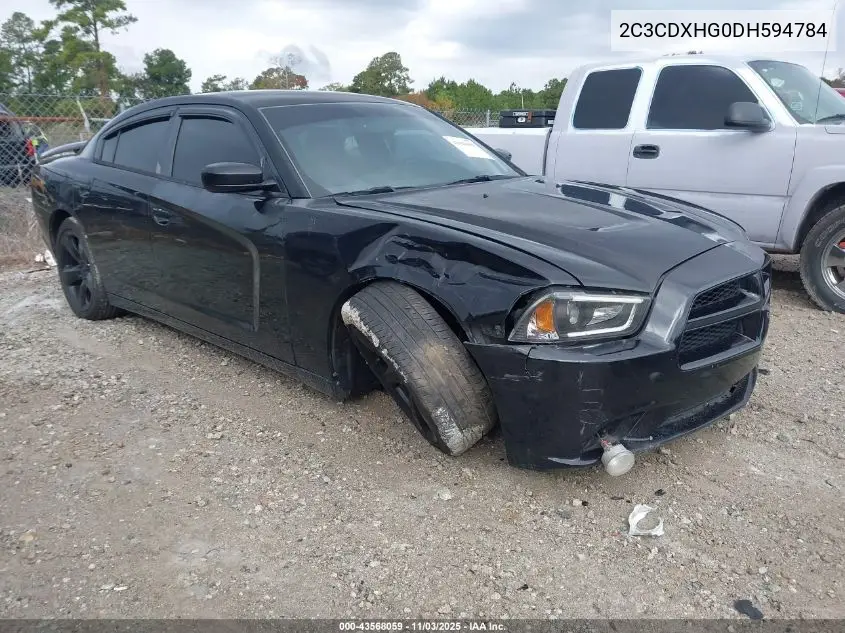 2C3CDXHG0DH594784 2013 Dodge Charger Sxt