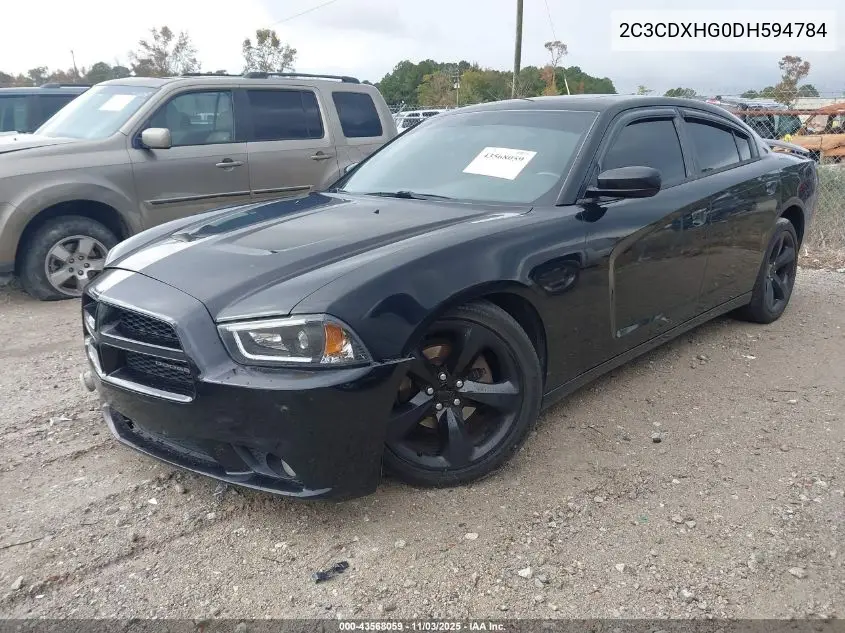 2C3CDXHG0DH594784 2013 Dodge Charger Sxt