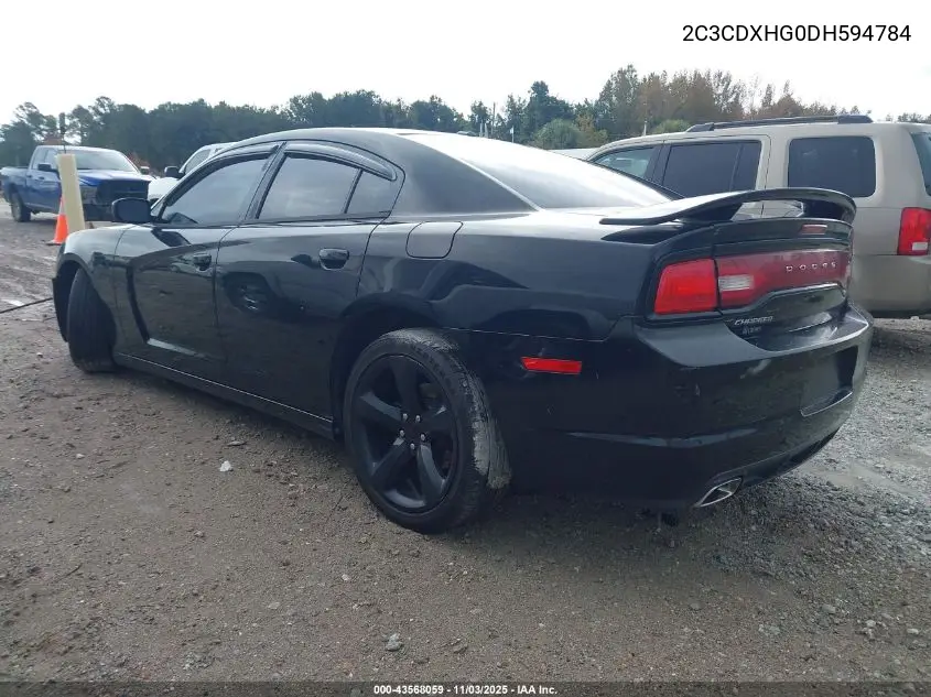 2C3CDXHG0DH594784 2013 Dodge Charger Sxt
