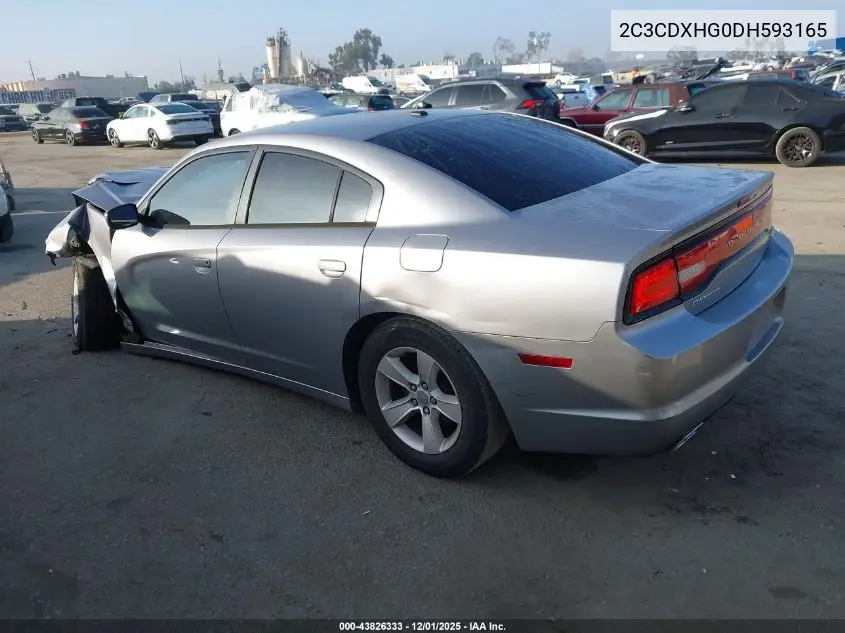 2C3CDXHG0DH593165 2013 Dodge Charger Sxt
