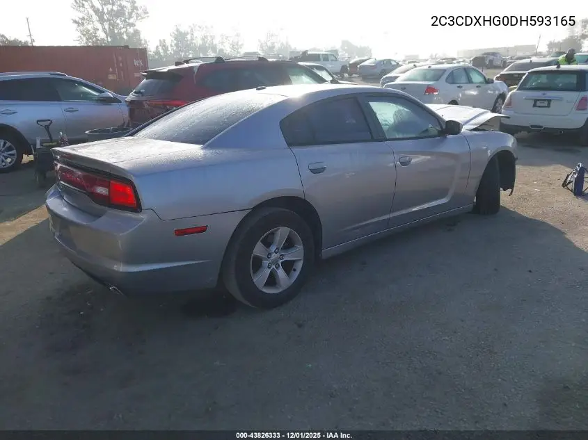 2C3CDXHG0DH593165 2013 Dodge Charger Sxt