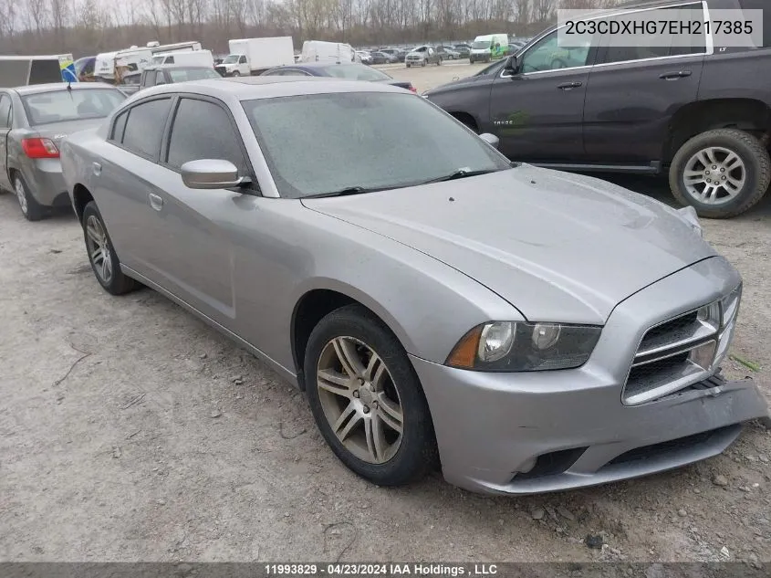 2014 Dodge Charger Sxt VIN: 2C3CDXHG7EH217385 Lot: 11993829