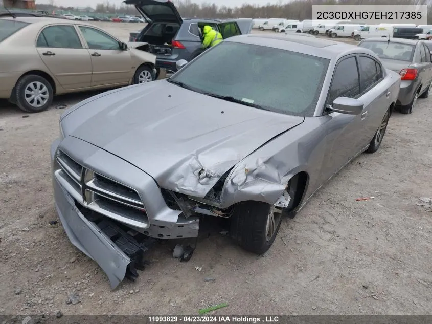 2014 Dodge Charger Sxt VIN: 2C3CDXHG7EH217385 Lot: 11993829