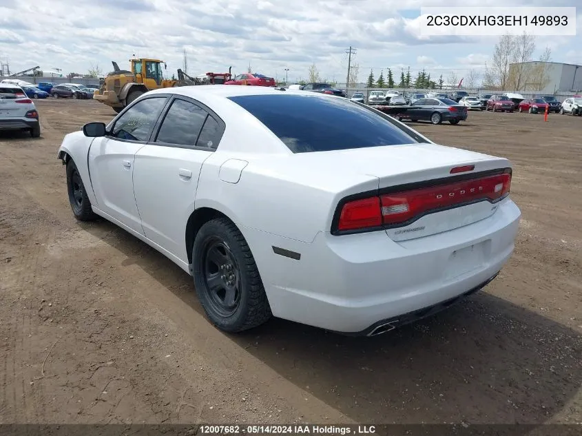 2C3CDXHG3EH149893 2014 Dodge Charger Sxt