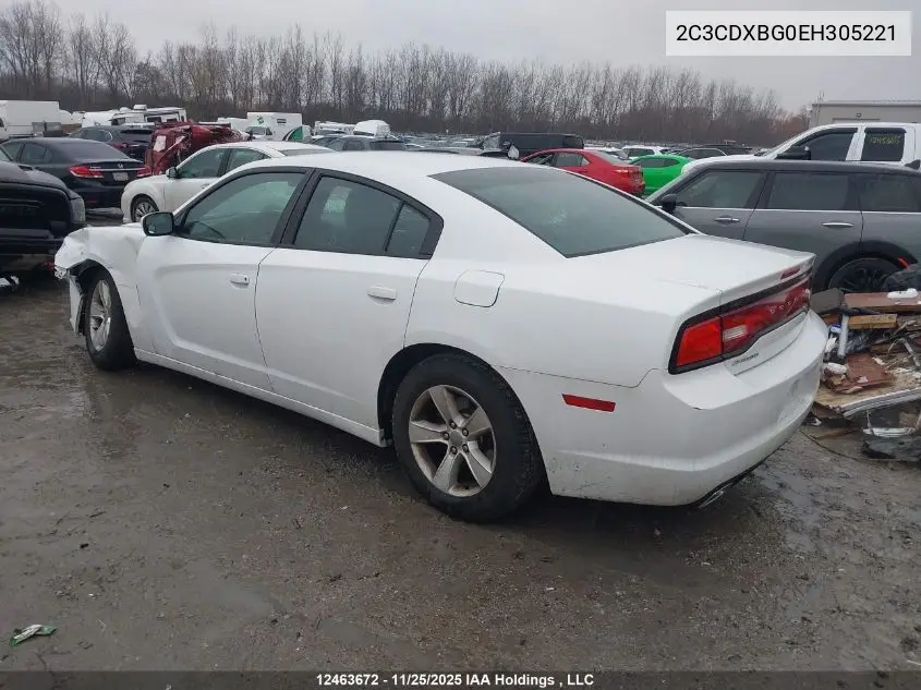 2C3CDXBG0EH305221 2014 Dodge Charger Se