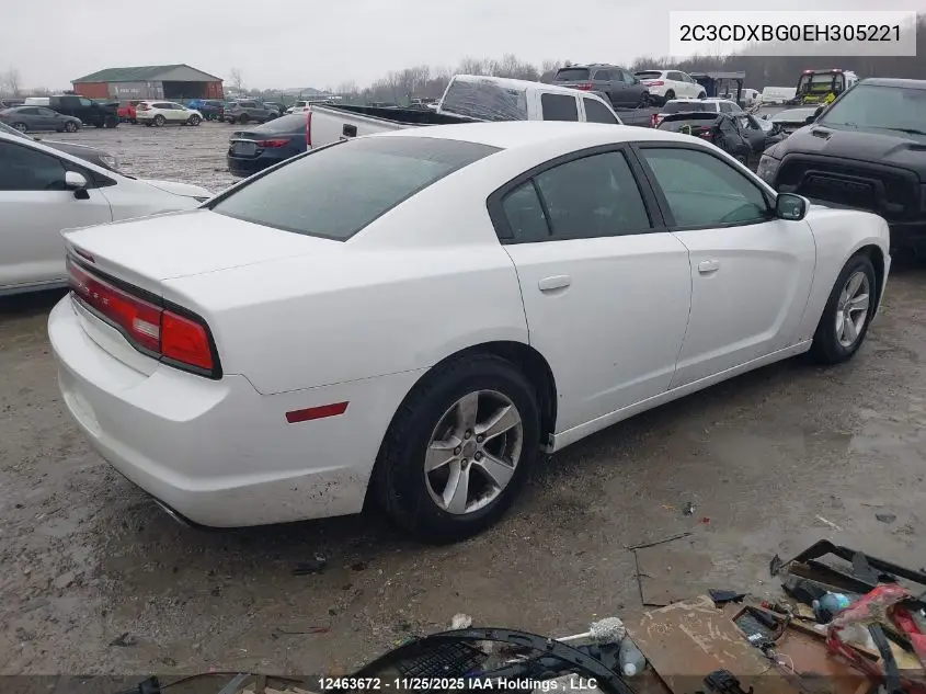 2C3CDXBG0EH305221 2014 Dodge Charger Se